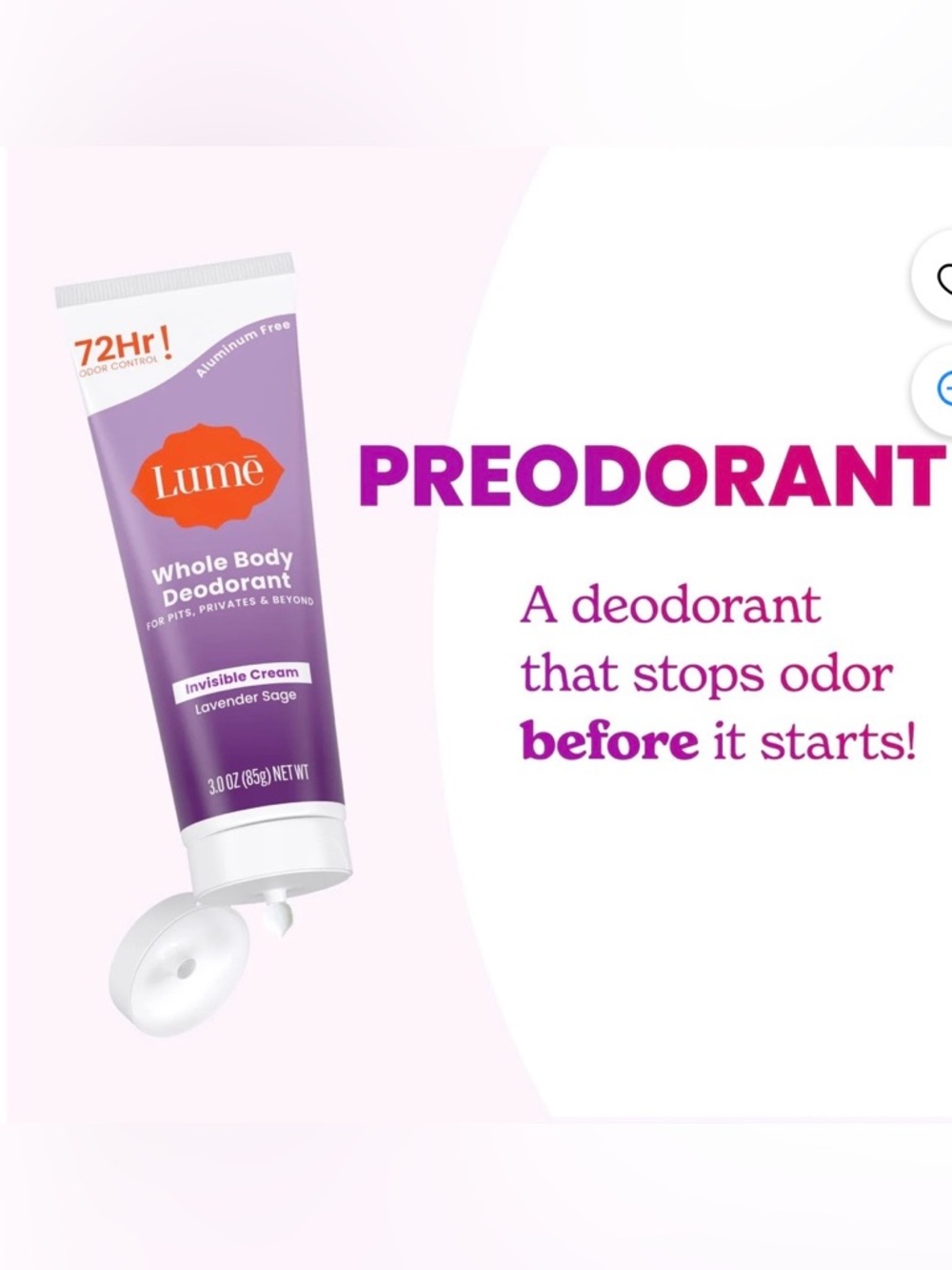 47. Lumē Whole Body Deodorant - Lavender Sage